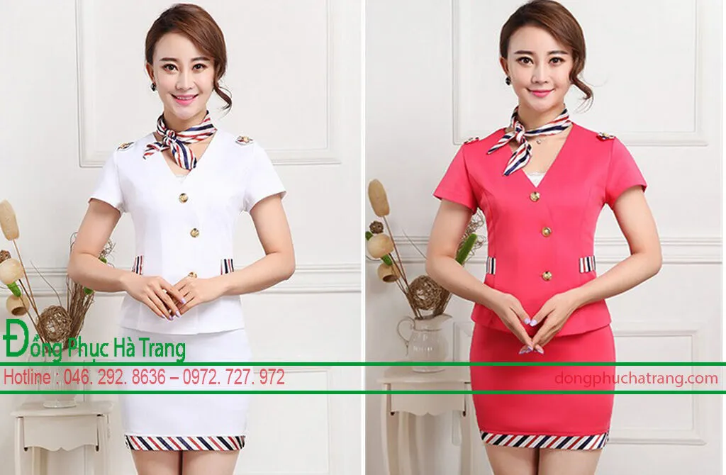 Đồng phục lễ tân nhà hàng khách sạn mới nhất