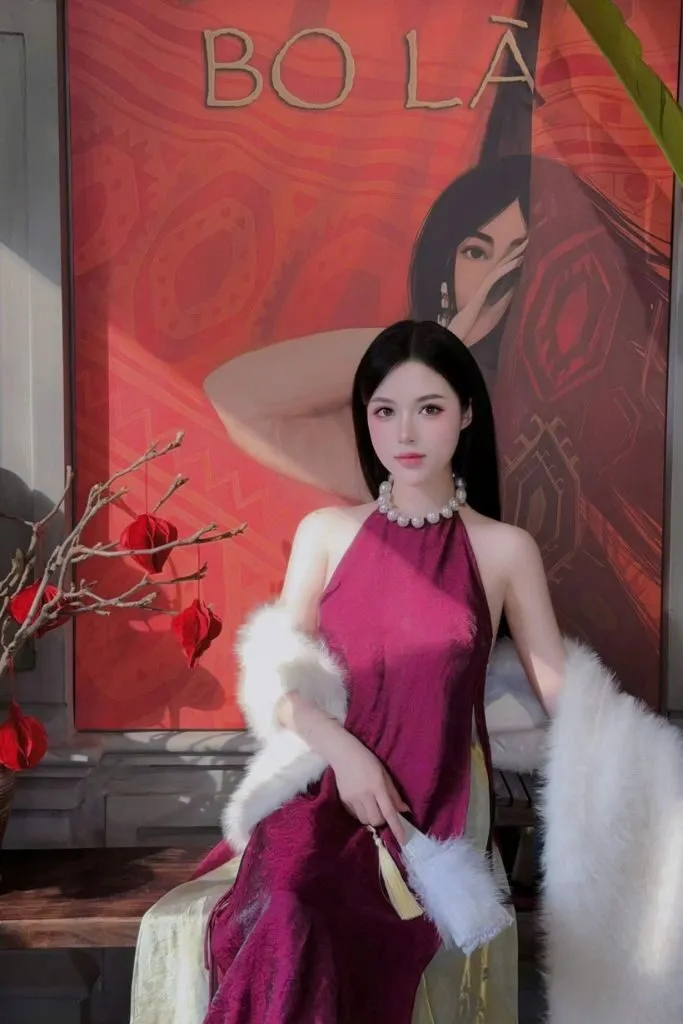 Gái xinh mặc áo dài cách điệu khoe sắc